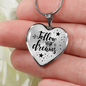 Follow Your Dreams Necklace Stainless Steel or 18k Gold Heart 18-22"-Express Your Love Gifts