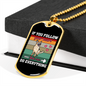 Follow Your Heart Necklace Stainless Steel or 18k Gold Dog Tag 24" Chain-Express Your Love Gifts