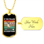 Follow Your Heart Necklace Stainless Steel or 18k Gold Dog Tag 24" Chain-Express Your Love Gifts