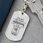 Follows Instructions Proverbs 10:17 Keychain Stainless Steel or 18k Gold Dog Tag Keyring-Express Your Love Gifts