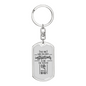 Follows Instructions Proverbs 10:17 Keychain Stainless Steel or 18k Gold Dog Tag Keyring-Express Your Love Gifts