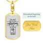 Follows Instructions Proverbs 10:17 Keychain Stainless Steel or 18k Gold Dog Tag Keyring-Express Your Love Gifts