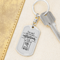 Follows Instructions Proverbs 10:17 Keychain Stainless Steel or 18k Gold Dog Tag Keyring-Express Your Love Gifts