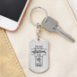 Follows Instructions Proverbs 10:17 Keychain Stainless Steel or 18k Gold Dog Tag Keyring-Express Your Love Gifts