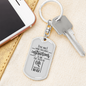 Follows Instructions Proverbs 10:17 Keychain Stainless Steel or 18k Gold Dog Tag Keyring-Express Your Love Gifts
