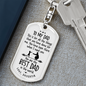 For All The Things Daughter To Dad Keychain Stainless Steel or 18k Gold Dog Tag Keyring-Express Your Love Gifts