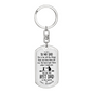 For All The Things Daughter To Dad Keychain Stainless Steel or 18k Gold Dog Tag Keyring-Express Your Love Gifts
