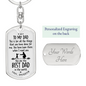 For All The Things Daughter To Dad Keychain Stainless Steel or 18k Gold Dog Tag Keyring-Express Your Love Gifts