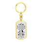 For All The Things Daughter To Dad Keychain Stainless Steel or 18k Gold Dog Tag Keyring-Express Your Love Gifts