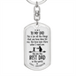 For All The Things Daughter To Dad Keychain Stainless Steel or 18k Gold Dog Tag Keyring-Express Your Love Gifts
