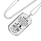 For All The Things Daughter To Dad Necklace Stainless Steel or 18k Gold Dog Tag 24" Chain-Express Your Love Gifts