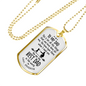 For All The Things Daughter To Dad Necklace Stainless Steel or 18k Gold Dog Tag 24" Chain-Express Your Love Gifts