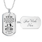 For All The Things Daughter To Dad Necklace Stainless Steel or 18k Gold Dog Tag 24" Chain-Express Your Love Gifts