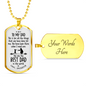 For All The Things Daughter To Dad Necklace Stainless Steel or 18k Gold Dog Tag 24" Chain-Express Your Love Gifts