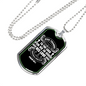 For He Is Good Psalm 107:1 Necklace Stainless Steel or 18k Gold Dog Tag 24" Chain-Express Your Love Gifts