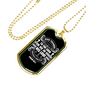 For He Is Good Psalm 107:1 Necklace Stainless Steel or 18k Gold Dog Tag 24" Chain-Express Your Love Gifts