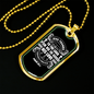 For He Is Good Psalm 107:1 Necklace Stainless Steel or 18k Gold Dog Tag 24" Chain-Express Your Love Gifts