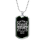 For He Is Good Psalm 107:1 Necklace Stainless Steel or 18k Gold Dog Tag 24" Chain-Express Your Love Gifts