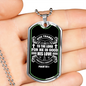 For He Is Good Psalm 107:1 Necklace Stainless Steel or 18k Gold Dog Tag 24" Chain-Express Your Love Gifts