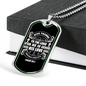 For He Is Good Psalm 107:1 Necklace Stainless Steel or 18k Gold Dog Tag 24" Chain-Express Your Love Gifts