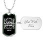 For He Is Good Psalm 107:1 Necklace Stainless Steel or 18k Gold Dog Tag 24" Chain-Express Your Love Gifts