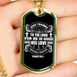 For He Is Good Psalm 107:1 Necklace Stainless Steel or 18k Gold Dog Tag 24" Chain-Express Your Love Gifts