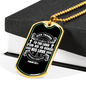 For He Is Good Psalm 107:1 Necklace Stainless Steel or 18k Gold Dog Tag 24" Chain-Express Your Love Gifts