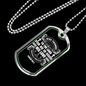 For He Is Good Psalm 107:1 Necklace Stainless Steel or 18k Gold Dog Tag 24" Chain-Express Your Love Gifts