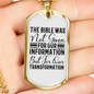 For Our Transformation Necklace Stainless Steel or 18k Gold Dog Tag 24" Chain-Express Your Love Gifts