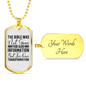 For Our Transformation Necklace Stainless Steel or 18k Gold Dog Tag 24" Chain-Express Your Love Gifts
