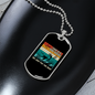 For Rent Necklace Stainless Steel or 18k Gold Dog Tag 24" Chain-Express Your Love Gifts
