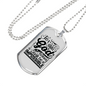 For With God Necklace Stainless Steel or 18k Gold Dog Tag 24" Chain-Express Your Love Gifts