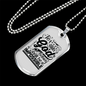 For With God Necklace Stainless Steel or 18k Gold Dog Tag 24" Chain-Express Your Love Gifts
