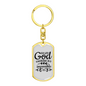 For With God Nothing Is Impossible Keychain Stainless Steel or 18k Gold Dog Tag Keyring-Express Your Love Gifts