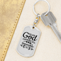 For With God Nothing Is Impossible Keychain Stainless Steel or 18k Gold Dog Tag Keyring-Express Your Love Gifts