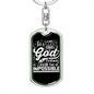 For With God White Keychain Stainless Steel or 18k Gold Dog Tag Keyring-Express Your Love Gifts