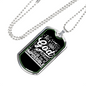 For With God White Necklace Stainless Steel or 18k Gold Dog Tag 24" Chain-Express Your Love Gifts