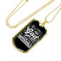 For With God White Necklace Stainless Steel or 18k Gold Dog Tag 24" Chain-Express Your Love Gifts