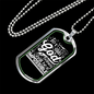 For With God White Necklace Stainless Steel or 18k Gold Dog Tag 24" Chain-Express Your Love Gifts