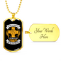 For Your Life Necklace Stainless Steel or 18k Gold Dog Tag 24" Chain-Express Your Love Gifts