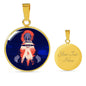 Forest Alien Circle Pendant UFO Alien Fan Necklace Stainless Steel or 18k Gold 18-22"-Express Your Love Gifts