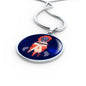 Forest Alien Circle Pendant UFO Alien Fan Necklace Stainless Steel or 18k Gold 18-22"-Express Your Love Gifts