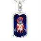 Forest Alien Dog Tag Pendant Keychain Stainless Steel or 18k Gold-Express Your Love Gifts