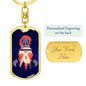 Forest Alien Dog Tag Pendant Keychain Stainless Steel or 18k Gold-Express Your Love Gifts