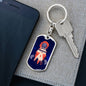 Forest Alien Dog Tag Pendant Keychain Stainless Steel or 18k Gold-Express Your Love Gifts
