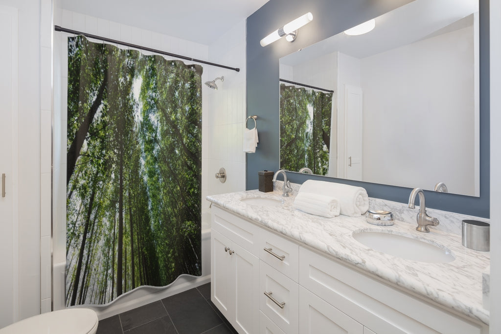 Forest Fuente Vaqueros Stylish Design 71" x 74" Elegant Waterproof Shower Curtain for a Spa-like Bathroom Paradise Exceptional Craftsmanship-Express Your Love Gifts