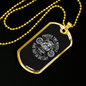 Forever 2 Wheels Biker Necklace Stainless Steel or 18k Gold Dog Tag 24"-Express Your Love Gifts