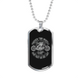 Forever 2 Wheels Biker Necklace Stainless Steel or 18k Gold Dog Tag 24"-Express Your Love Gifts