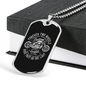 Forever 2 Wheels Biker Necklace Stainless Steel or 18k Gold Dog Tag 24"-Express Your Love Gifts