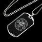 Forever 2 Wheels Biker Necklace Stainless Steel or 18k Gold Dog Tag 24"-Express Your Love Gifts
